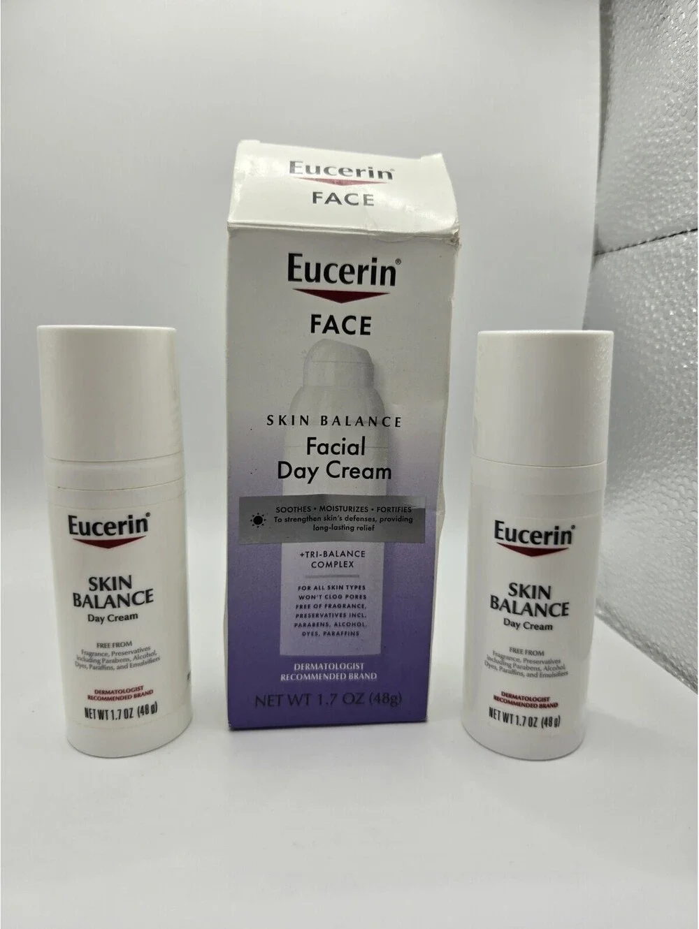 Eucerin Face Skin Balance Day Cream 1.7 Oz 2 Pack New